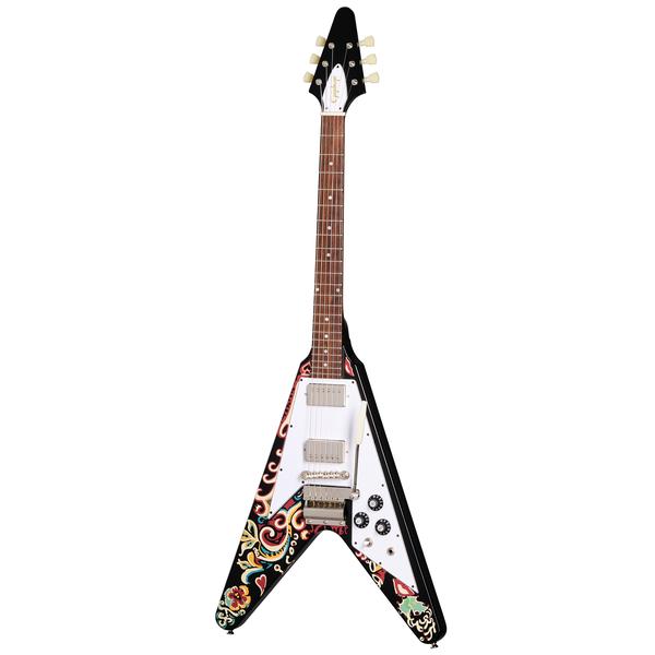 Epiphone-エレキギターJimi Hendrix "Love Drops" Flying V Ebony