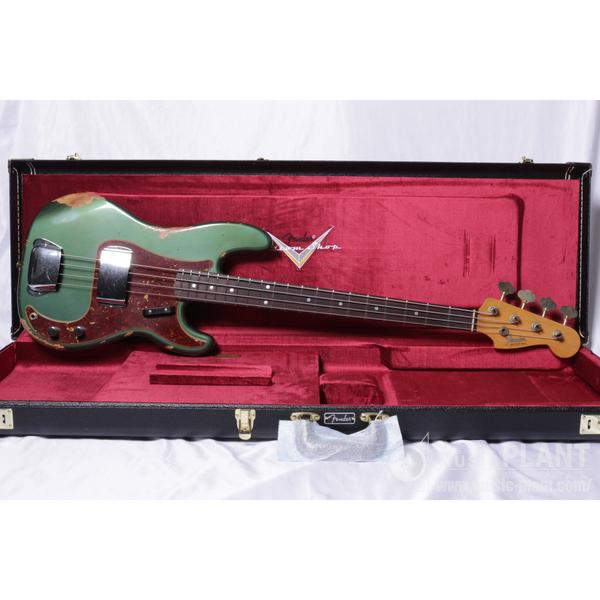 Fender Custom Shop-エレキベースLimited Edition '66 Precision Bass Heavy Relic, 3A Rosewood Fingerboard, Aged Sherwood Green Metallic