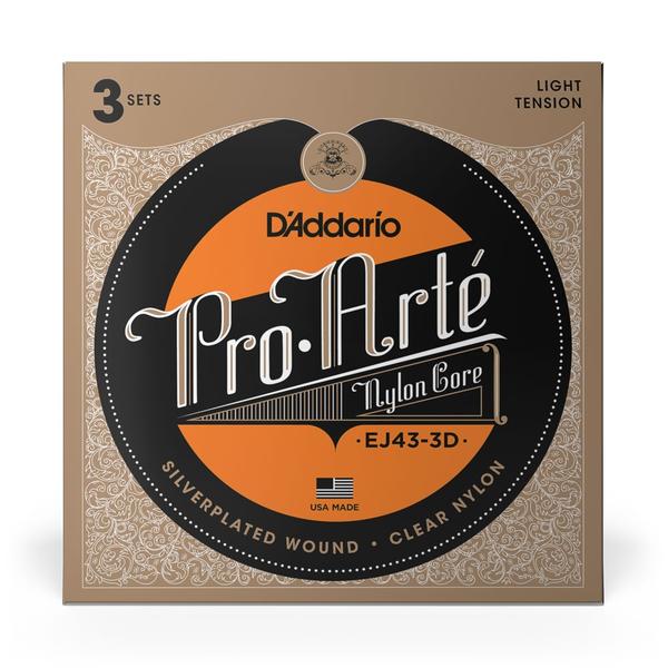 D'Addario-クラシックギター弦3パックセットEJ43-3D Light 27.5-42