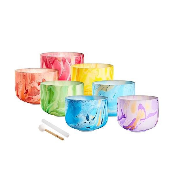 MCSBSETCHA Marble Crystal Singing Bowls Chakra Setサムネイル