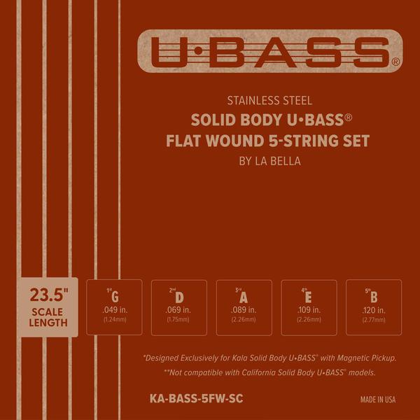 KALA UKULELE-5弦U-BASS専用フラットラウンド弦KA-BASS-5FW-SC