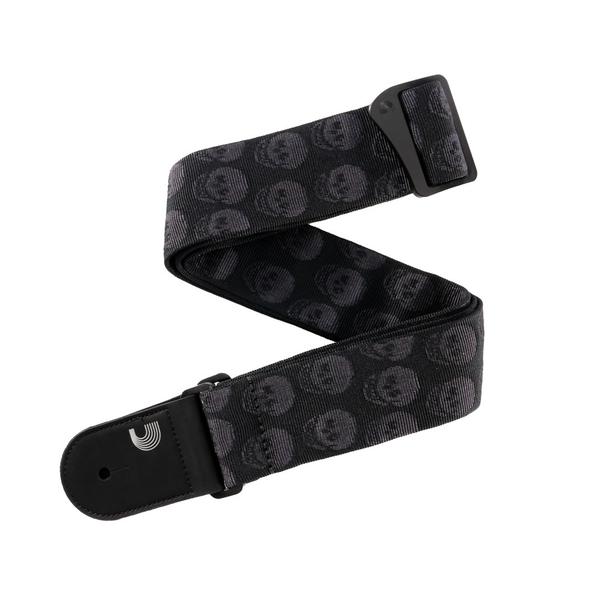 D'Addario | PLANET WAVES-ストラップ50TB00 SKULLS BLACK TUBULAR