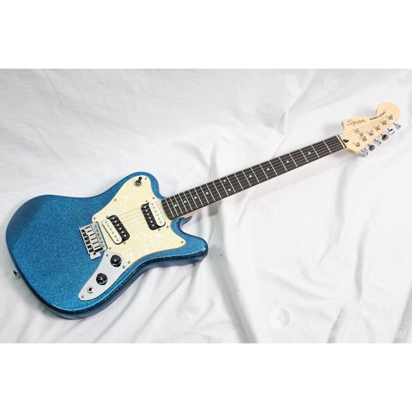 SquierParanormal Super-Sonic, Laurel Fingerboard, Pearloid Pickguard, Blue Sparkle