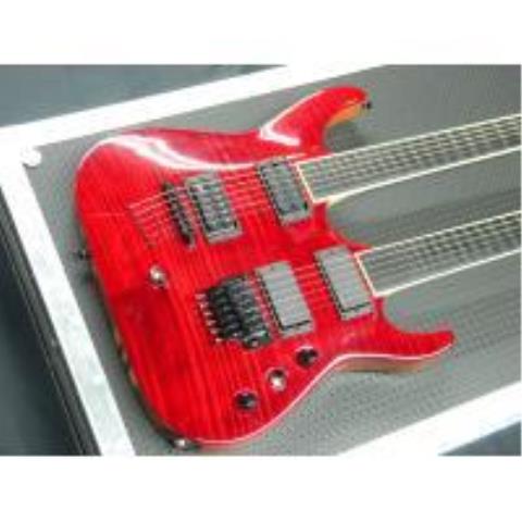 Jackson USA Custom Shop-ダブルネックエレキギター2011 NAMM Dinky Double Neck Baritone-Standard Transparent Cabernet