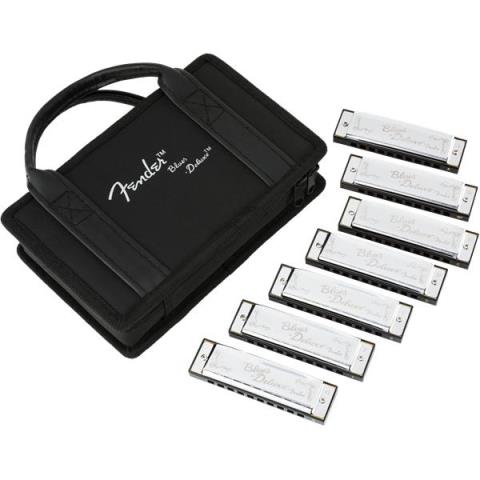 Fender-ブルースハープセットBlues Deluxe 7 Pack Harmonica with Case  数量限定