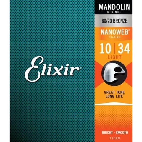 Elixir-マンドリン弦11500 Mandolin Light 10-34