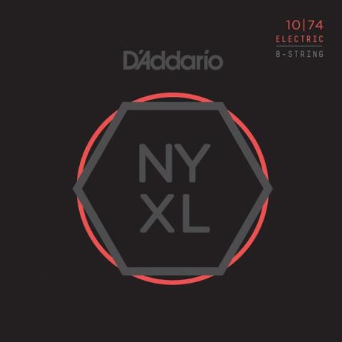 D'Addario-8弦エレキギター弦NYXL1074 8-Strings Light Top / Heavy Bottom 10-74