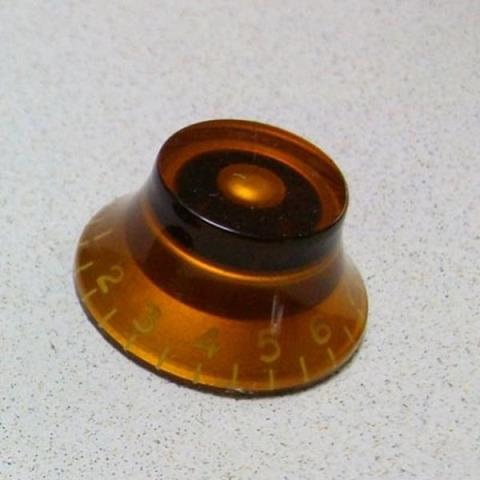 Montreux-トップハットノブ1355 Inch Bell Knob Amber