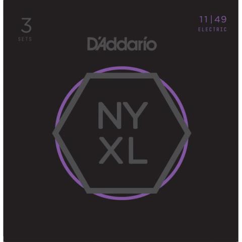 D'Addario-エレキギター弦3パックセットNYXL1149-3P Medium 11-49