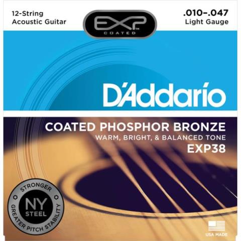 D'Addario-アコースティックギター12弦EXP38 12-strings Light 10-47