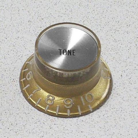 Montreux-コントロールノブ8858 Metric Reflector Knob Tone Gold (Silver Top)