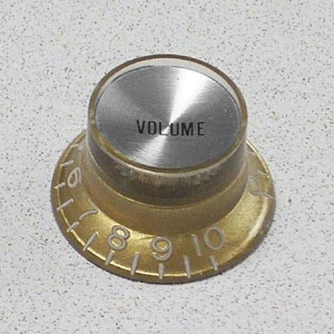 Montreux-コントロールノブ8857 Metric Reflector Knob Volume Gold (Silver Top)