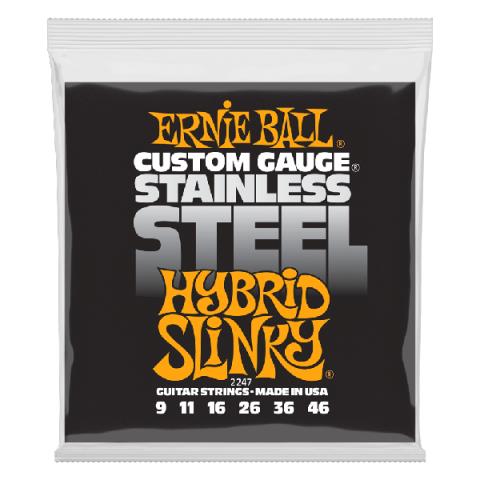 ERNIE BALL-エレキギター弦2247 Hybrid Slinky Stainless Steel 09-46