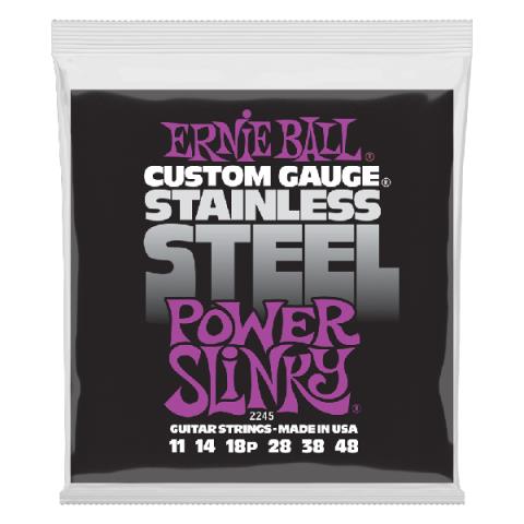 ERNIE BALL-エレキギター弦2245 Power Slinky Stainless Steel 11-48