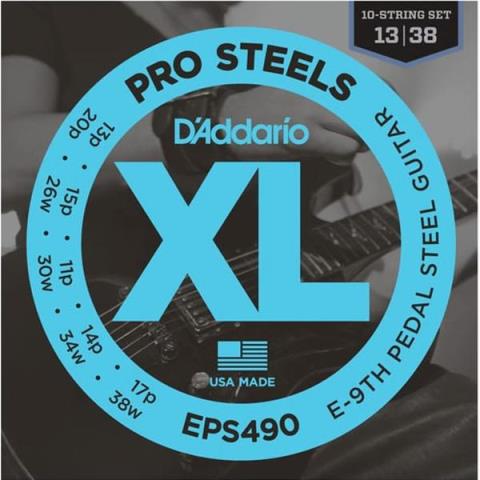 D'Addario-E9thペダルスチールギター弦EPS490 E9th Pedal Steel 13-38