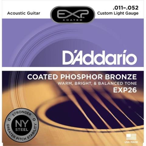 D'Addario-アコースティックギター弦EXP26 Custom Light 11-52