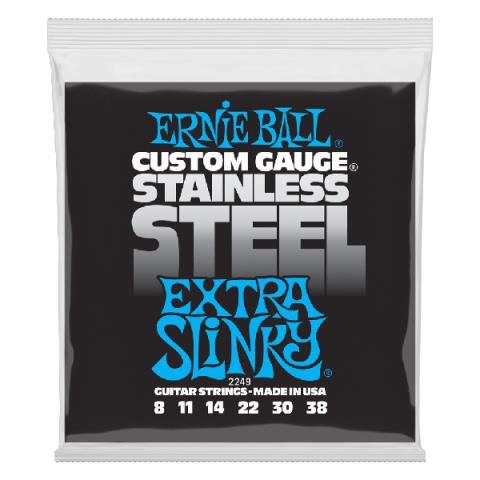 ERNIE BALL-エレキギター弦2249 Extra Slinky Stainless Steel 08-38