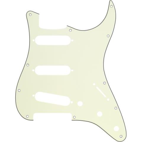 Fender-ピックガードPickguard, Stratocaster S/S/S, 11-Hole Mount, Mint Green MG/B/MG 3-Ply