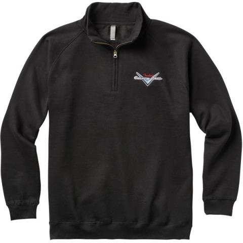 Fender Custom Shop-Half Zip Sweater, Black, S