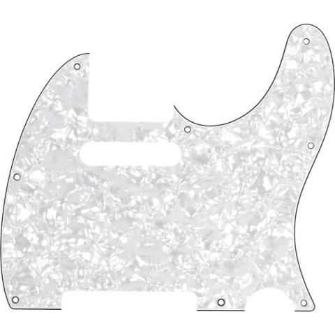 Fender-ピックガードPickguard, Telecaster, 8-Hole Mount, White Pearl, 4-Ply