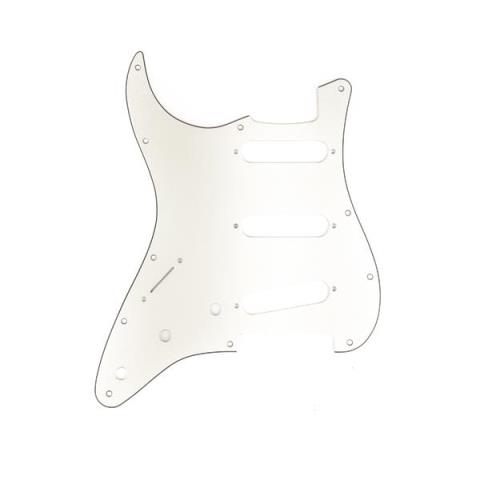 Fender-ピックガードPickguard, Stratocaster S/S/S (Left Hand), 11-Hole Mount, Parchment, 3-Ply