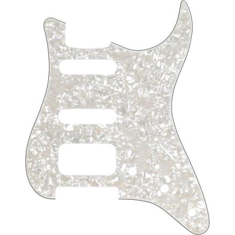 Fender-ピックガードPickguard, Stratocaster H/S/S, 11-Hole Mount, Aged White Moto, 4-Ply