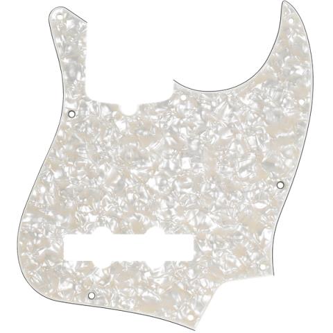 Fender-ピックガードPickguard, Jazz Bass, 10-Hole Mount, Aged White Pearl, 4-Ply