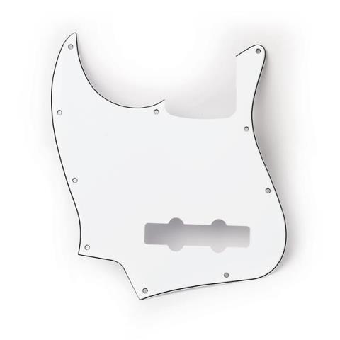 Pickguard, Jazz Bass (Left-Hand), 10-Hole Mount, White, 1-Plyサムネイル