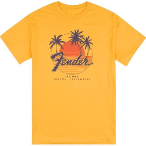 Fender Palm Sunshine Unisex T-Shirt, Marigold, Sサムネイル