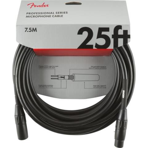 Fender-マイクケーブルProfessional Series Microphone Cable, 25', Black