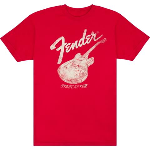 Fender Starcaster T-Shirt, Red, Mサムネイル