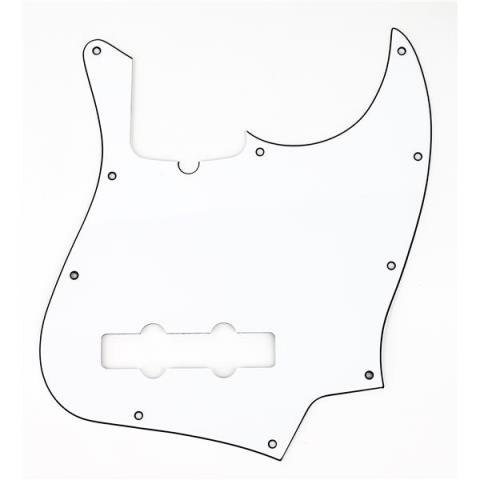 Fender-ピックガードPickguard, Jazz Bass, 10-Hole Mount (with Truss Rod Notch), W/B/W, 3-Ply