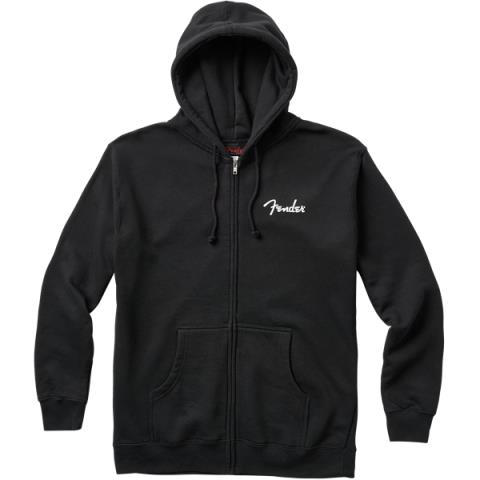 Fender-Fender Spaghetti Logo Zip Hoodie, Black, L