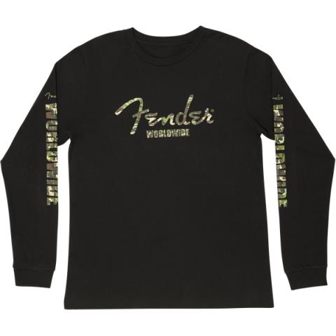 Camo Logo L/S T-Shirt, Blk Lサムネイル