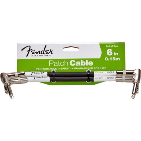 Fender Performance Series Instrument Cable, 6", Black, Two-Packサムネイル