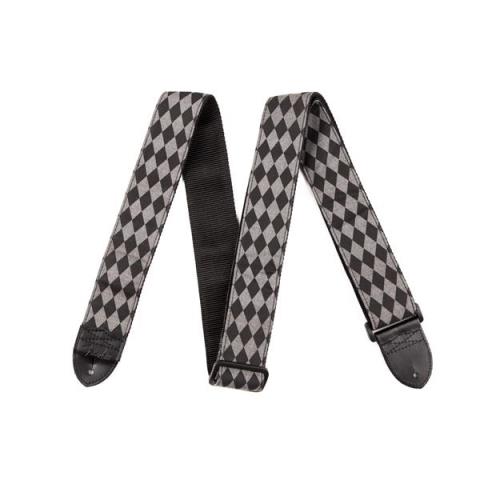 Fender-ストラップFender Nylon Diamond Strap, Black/Grey