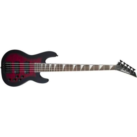 Jackson-JS Series Concert Bass JS3VQ, Amaranth Fingerboard, Transparent Red Burst