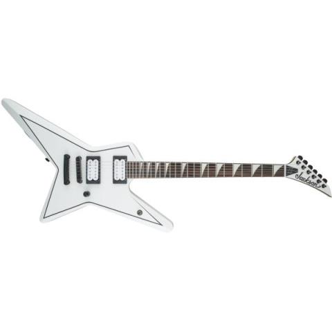 Jackson-エレキギターX Series Signature Gus G. Star, Rosewood Fingerboard, Satin White with Black Pinstripes