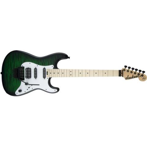 Jackson-エレキギターUSA Signature Adrian Smith San Dimas SDQM, Maple Fingerboard, Transparent Green Burst