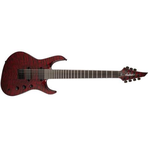 Jackson-エレキギターUSA Signature Chris Broderick Soloist HT7, Ebony Fingerboard, Transparent Red