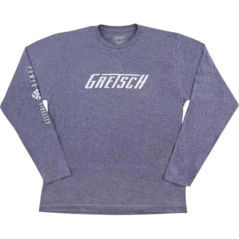 Gretsch Power and Fidelity Long Sleeve T-Shirt, Grey, Lサムネイル