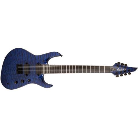 Jackson-エレキギターUSA Signature Chris Broderick Soloist HT7, Ebony Fingerboard, Transparent Blue