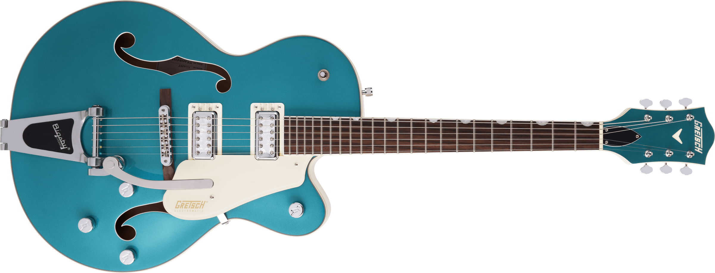 GRETSCH Electromaticシリーズ ボディ材G5410T Limited Edition Electromatic®  Tri-Five Hollow Body Single-Cut with Bigsby®, Rosewood Fingerboard,  Two-Tone Ocean Turquoise/Vintage White新品生産完了品です。 | MUSIC PLANT WEBSHOP