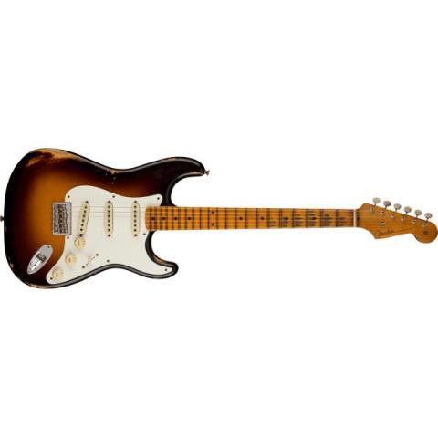 Fender Custom Shop-エレキギターLimited Edition Troposphere Strat Hard-Tail Heavy Relic, Maple Fingerboard, Super Faded Aged 2-Color Sunburst