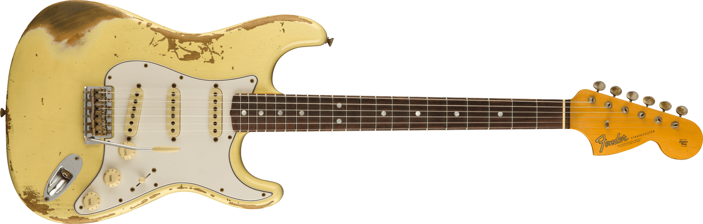 Fender Custom Shop Time Machineシリーズ ストラトキャスター1967 Stratocaster Heavy Relic,  Rosewood Fingerboard, Aged Vintage White新品生産完了品です。 | MUSIC PLANT WEBSHOP