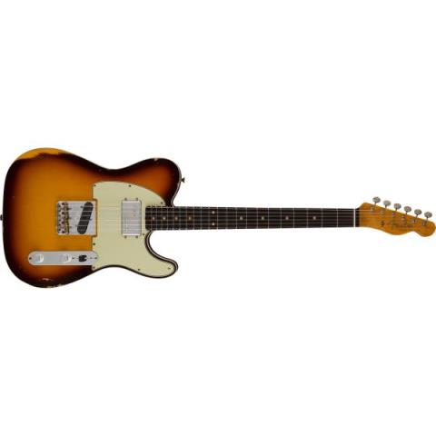 Fender Custom Shop-エレキギターLimited Edition Cunife Tele Custom Relic, Rosewood Fingerboard, Faded Aged Chocolate 3-Color Sunburst