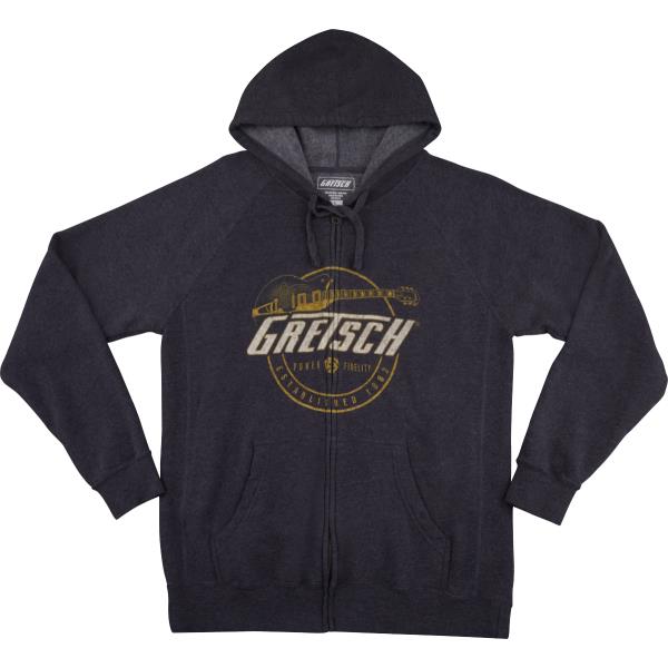 Gretsch Power & Fidelity Zip Hoodie, Grey, Lサムネイル