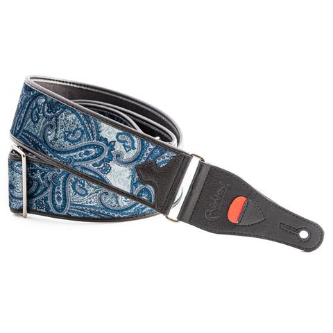 Right On! STRAPS-ギター用ストラップT-PAISLEY VELVET Blue