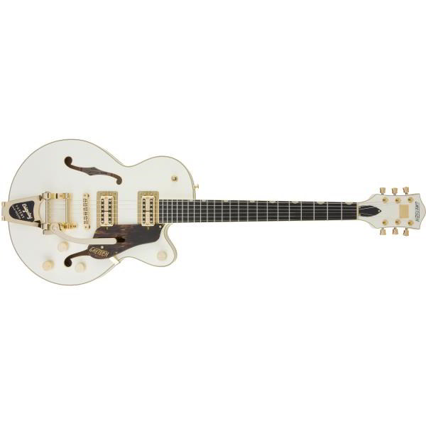 G6659TG Players Edition Broadkaster® Jr. Center Block Single-Cut with String-Thru Bigsby® and Gold Hardware, Ebony Fingerboard, Vintage Whiteサムネイル