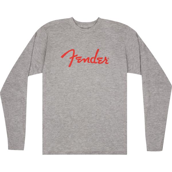 TシャツFenderFender&reg; Spaghetti Logo L/S T-Shirt, Heather Gray, M